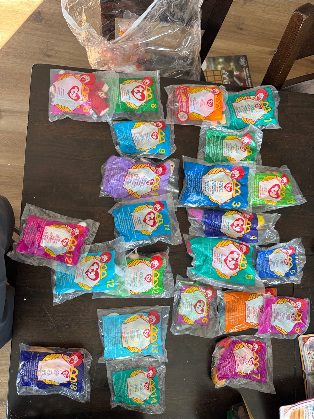 Ty McDonald's Happy Meal Plushes — Teal, Orange, Pink - Set of 23